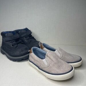 Toddler Boys Shoe Bundle Size 5 – Old Navy Slip Ons + Healthtex‎ Black Boots